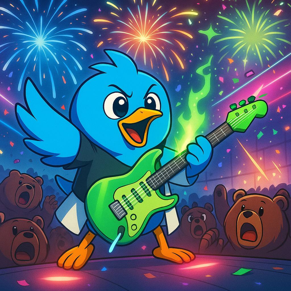 $SIMON community meme - Blue bird crypto Twitter gang together